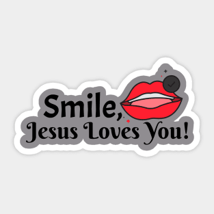 Smile Jesus loves you tees Sticker